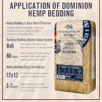 Dominion Hemp Premium Hemp Bedding for Chicken Coops 10+ Cubic Feet (285L) - USA-Grown & Processed - Nesting Boxes for Chickens, Rabbits, Guinea Pigs, Hamsters, Reptiles, and Brooders - 1 Pack
