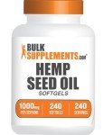 BulkSupplements.com Hemp Seed Oil Softgels - Omega 3 Supplement, Herbal Supplement, Hemp Seed Oil 1000mg - Gluten Free, 1 Softgel per Serving, 240 Count (Pack of 1)