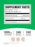 BulkSupplements.com Hemp Seed Oil Softgels - Omega 3 Supplement, Herbal Supplement, Hemp Seed Oil 1000mg - Gluten Free, 1 Softgel per Serving, 240 Count (Pack of 1)
