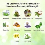 Hemp Cream Maximum Strength - Menthol Rub with Hemp Oil, Arnica, Lavender, Aloe Vera, Kava Kava, & Camphor - Natural Hemp Muscle Rub Cream for Skin, Muscles & Joints - ZenRenu, 4 oz