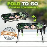 SafeDelux Metal Rolling Tray with Cone Loader 8.5"x3.8" for King Size & 1 1/4 Pre Rolled Cones,Pre Rolled Paper & Foldable Stand - Smoking Trays Accessories for Travel & Home