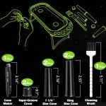SafeDelux Metal Rolling Tray with Cone Loader 8.5"x3.8" for King Size & 1 1/4 Pre Rolled Cones,Pre Rolled Paper & Foldable Stand - Smoking Trays Accessories for Travel & Home
