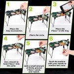 SafeDelux Metal Rolling Tray with Cone Loader 8.5"x3.8" for King Size & 1 1/4 Pre Rolled Cones,Pre Rolled Paper & Foldable Stand - Smoking Trays Accessories for Travel & Home