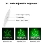 Chongart Weed Neon Sign, USB Powered Weed Decor for Wall, Marijuana Light Cannabis Wall Art Signs Suitable for 420 Friendly Room Decor, Bar, Game Room, Party