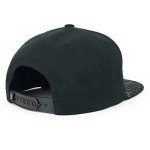 Trendy Apparel Shop Rasta Marijuana Leaf Weed 3D Embroidered Flat Bill Snapback Cap - Black Black