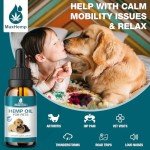 2 Packs - Pet Hemp Oil for Dogs and Cats - Anxiety, Stress Pain Holistic Inflammation Relief - for Joint Hip Arthritis, Calming Oil Drop - Organic Pets Treats