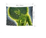 Brccee AC Wall Tapestry Beauty green marijuana weed leaf Hippie African American Women Tapestry Wall Hanging Home Decor 60x80 inches For Bedroom Living Room Dorm Room