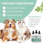 Zoomi Pets Calming Organic Hemp Oil for Dogs and Cats - Hemp Oil Drops with Omega Fatty Acids - Hip and Joint Support, Skin and Coat Health and Allergy Relief - Helps with Anxiety, Stress and Pain