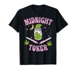 Midnight Toker Cannabis 420 Cannabis Weed Leaf Stoner Girl T-Shirt