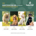 NaturVet Hemp Advanced Joint Health Dog Supplement Soft Chews –Helps Support Joint Health in Dogs – Includes Hemp Seed, Collagen, Glucosamine, MSM, Chondroitin, Omegas – 120 Ct.