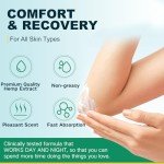 Derggzey Hemp Cream 8.46 fl oz - Maximum Strength - Natural Hemp Oil Extract Rub with Arnica, MSM, Turmeric, Emu Oil, Aloe Vera - Muscles, Joints, Back, Neck, Fingers, Elbows (240ML)