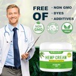 Derggzey Hemp Cream 8.46 fl oz - Maximum Strength - Natural Hemp Oil Extract Rub with Arnica, MSM, Turmeric, Emu Oil, Aloe Vera - Muscles, Joints, Back, Neck, Fingers, Elbows (240ML)