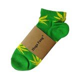 Huga Fang 5 Pairs Unisex Marijuana Weed Leaf Printed Warm Cotton Short Boat Socks Casual Ankle Socks (A Match)