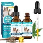 Woyamay Hemp Oil for Dogs and Cats - Hemp Oil Drops Rich in Omega 3, 6, 9 and Organic Extract Helps Pets with Аnxiеty, Pаin, Strеss, Slееp, Аrthritis, Sеizures Rеlief, Pets Calming Treat-2 Pack