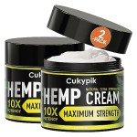 2 Pack Hemp Cream Maximum Strength - Hemp Oil & Arnica Cream, for Shoulder Hip Neck Knee & Back，All Natural Instant Menthol 2oz