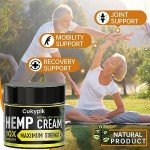 2 Pack Hemp Cream Maximum Strength - Hemp Oil & Arnica Cream, for Shoulder Hip Neck Knee & Back，All Natural Instant Menthol 2oz