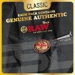 RAW Cones Classic Black 1-1/4 Size | 100 Pack | Slow Burning Pre Rolled Cones - Rolling Paper Pressed Extra Fine for Thin, Naturally Translucent Paper with Tips & Packing Tubes Included
