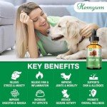 Pet Hemp Oil for Dogs Cats - Organic Hemp Extract Calming Drops, Helps Anxiety Stress Relax, Hip Joint Pain Relief Sleep Aid, Rich in Omega 3 6 9 Vitamin E New Upgrade
