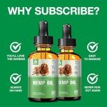 Pet Hemp Oil for Dogs Cats - Organic Hemp Extract Calming Drops, Helps Anxiety Stress Relax, Hip Joint Pain Relief Sleep Aid, Rich in Omega 3 6 9 Vitamin E New Upgrade