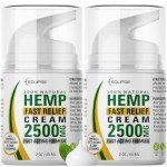 Hemp Cream by Eclipse - Help Support Relieve Discomfort in Knees, Joints, and Lower Back - Natural Hemp Extract Cream - Made in USA - 2 Pack
