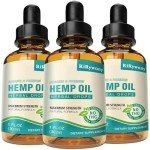 Hemp Oil High Potency - 3 Pack Maximum Strength Organic Hemp Drops for Adult Natural Relax - Relief Good Mood- Hemp Oils Tincture with Vegan, Non-GMO (Natural)