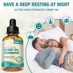 Hemp Oil High Potency - 3 Pack Maximum Strength Organic Hemp Drops for Adult Natural Relax - Relief Good Mood- Hemp Oils Tincture with Vegan, Non-GMO (Natural)