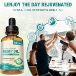 Hemp Oil High Potency - 3 Pack Maximum Strength Organic Hemp Drops for Adult Natural Relax - Relief Good Mood- Hemp Oils Tincture with Vegan, Non-GMO (Natural)
