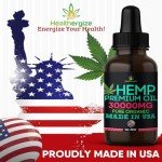 Hemp Oil-5 Pack-High Potensy Hemp Seed Oil-Organic Extract, Full Flavor Natural Benefits-Made in USA-for Skin, Relief, Sleep, Calm, Discomfort, Muscles, Massage-Safe for Pets-Full Omega 3, 6, 9