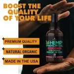 Hemp Oil-5 Pack-High Potensy Hemp Seed Oil-Organic Extract, Full Flavor Natural Benefits-Made in USA-for Skin, Relief, Sleep, Calm, Discomfort, Muscles, Massage-Safe for Pets-Full Omega 3, 6, 9