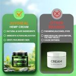 JUYIHEAL 8 fl oz Natural Instant Hemp Cream - Maximum Strength - Arnica, MSM, Turmeric, Menthol, Aloe-Natural Hemp Oil Extract Gel
