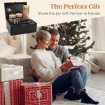 Coozyupper Large Bamboo Storage Box with Removable Tray Kit - Decorative Box Set, Glass Jars, and Accessories Wooden Storage Kit and Accessories Tool.Birthday Gifts.