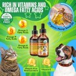 Pawious - Hemp Oil for Dogs and Cats - USDA Organic, Large 2oz Bottle, Made in USA - Omega 3, 6 and 9, Vitamins A and E - Hip and Joint Support - Anxiety, Arthritis and Seizures Relief, Calming Aid