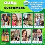 Pawious - Hemp Oil for Dogs and Cats - USDA Organic, Large 2oz Bottle, Made in USA - Omega 3, 6 and 9, Vitamins A and E - Hip and Joint Support - Anxiety, Arthritis and Seizures Relief, Calming Aid