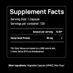 Hemp Oil Capsules Supplement | 120 Servings | Calm & Discomfort - Natural Stress and Immune Health w/Omega 3 6 9 - Made in USA