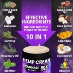 Саnnаbі Rеlіеf Hemp Cream Maximum Strength 6.76 FL. OZ — Relieve Muscles, Joints, and Back Target Area — 10-in-1 Potent Formula