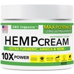 Super Natural Goods Hemp Cream (8oz) Hemp Oil & Arnica Cream - Joint Muscle Shoulder Hip Neck Knee & Back - Turmeric Menthol Rub