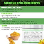Super Natural Goods Hemp Cream (8oz) Hemp Oil & Arnica Cream - Joint Muscle Shoulder Hip Neck Knee & Back - Turmeric Menthol Rub