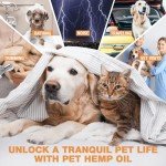 Hemp Oil for Dogs & Cats, Help Anxiety Strees, Hip & Joint Pain Relief, Relax Sleep, Organic Pet Calming Drops (2 Pack)