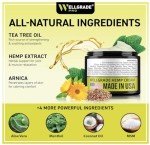 WELLGRADE PRO Hemp Cream - Made in USA - Natural Hemp Extract Cream - for Knees, Joints and Lower Back - Hemp Oil Extract Cream with Arnica, MSM & Menthol, 4 Fl Oz (1)