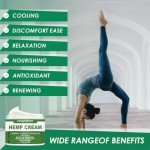 cozyuever 8.5 oz Natural Hemp Cream with Arnica, Msm, Turmeric, Emu Oil, Big Capacity Hemp Cream Maximum Strength for Knees, Neck, Back, Elbows, Finger