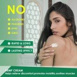 cozyuever 8.5 oz Natural Hemp Cream with Arnica, Msm, Turmeric, Emu Oil, Big Capacity Hemp Cream Maximum Strength for Knees, Neck, Back, Elbows, Finger