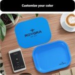 roygra Rolling Tray with Magnetic Lid, Matte Metal Rolling Tray Set, Smoking Accessories, 7 x 5.5 inch - Pink