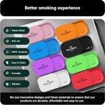 roygra Rolling Tray with Magnetic Lid, Matte Metal Rolling Tray Set, Smoking Accessories, 7 x 5.5 inch - Pink