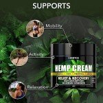 Fast-Acting Hemp Cream with Msm, Aloe Vera, Turmeric - Natural Hemp Oil Extract - Perfect for Joints, Lower Back, Knees, Elbows, Neck, Fingers - for All Skin Types - American Quality, 4 Oz