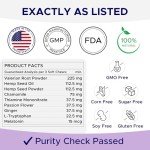 GOODGROWLIES Advanced Calming Chews for Dogs - Hemp Treat + Melatonin + Valerian - Relaxing Bites - Calming Care - Anti-Anxiety & Stress Relief - Made in USA - Calm, Sleep Aid, Storms - 120Ct