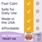 GOODGROWLIES Advanced Calming Chews for Dogs - Hemp Treat + Melatonin + Valerian - Relaxing Bites - Calming Care - Anti-Anxiety & Stress Relief - Made in USA - Calm, Sleep Aid, Storms - 120Ct