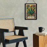 Funny Tarot Card Wall Art Decor Rustic Cannabis Weed Hanging Sign, Sarcastic Witch Stuff Wiccan Witchcraft Supplies, Farmhouse Wall Hanging Sign, Decorative Wooden Sign for Home Office Toilet Kitchen