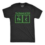 Mens The Element of Chill T Shirt Funny Science THC 420 Marijuana Tee Funny T Shirts Sarcastic Apparel for Men Cool Science Short Sleeve Novelty Tees for Black - XXL
