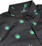 Molokai Marijuana Ganja Shirts (Cannabis (Black), Medium)