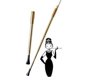 YWQZGYP Long Extendable Cigarette Holder for Women 1920s Costume Cosplay (Cigarette Holder, Gold)
